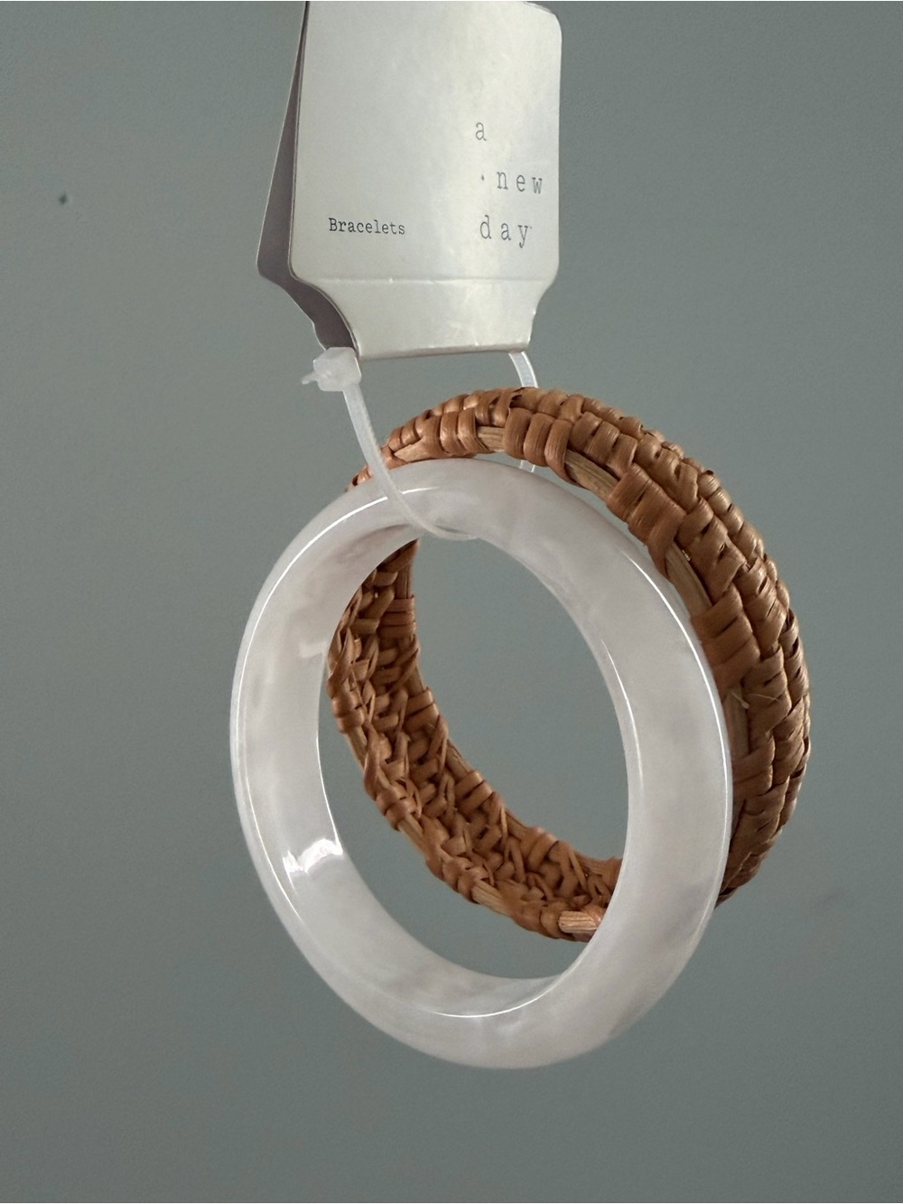 a new day White Resin and Woven Tan Bangle Set - Picture 8 of 8